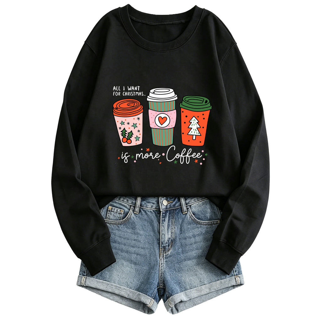 Coffee cup printed hoodie