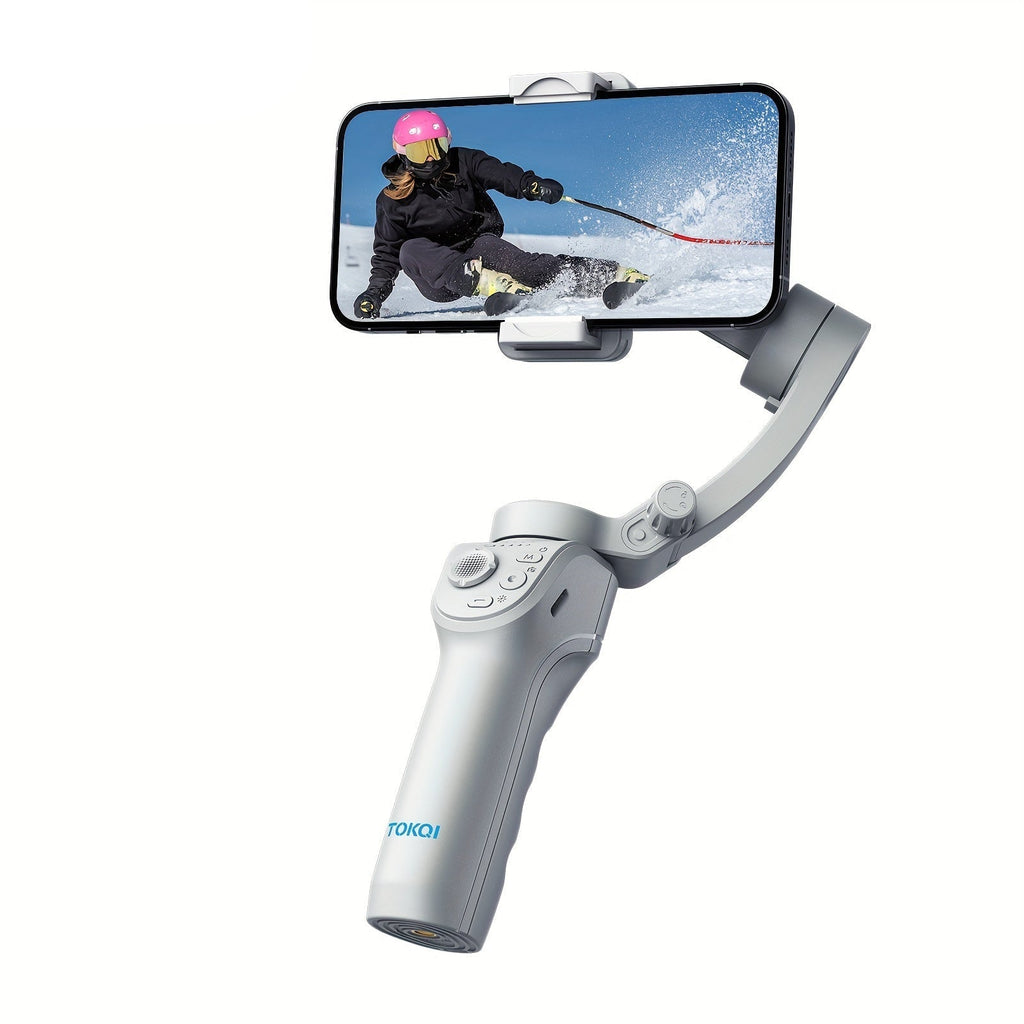 3-Axis Selfie Stick Stabilizer with LED & Face Tracking
