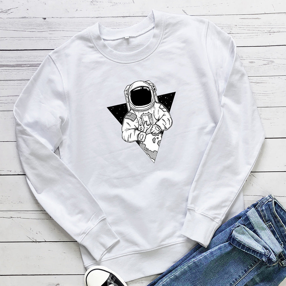 Round neck long sleeved sweatshirt
