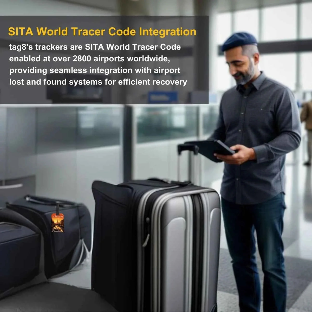 Smart Bag Security Tag - Amsterdam [Pack 2]
