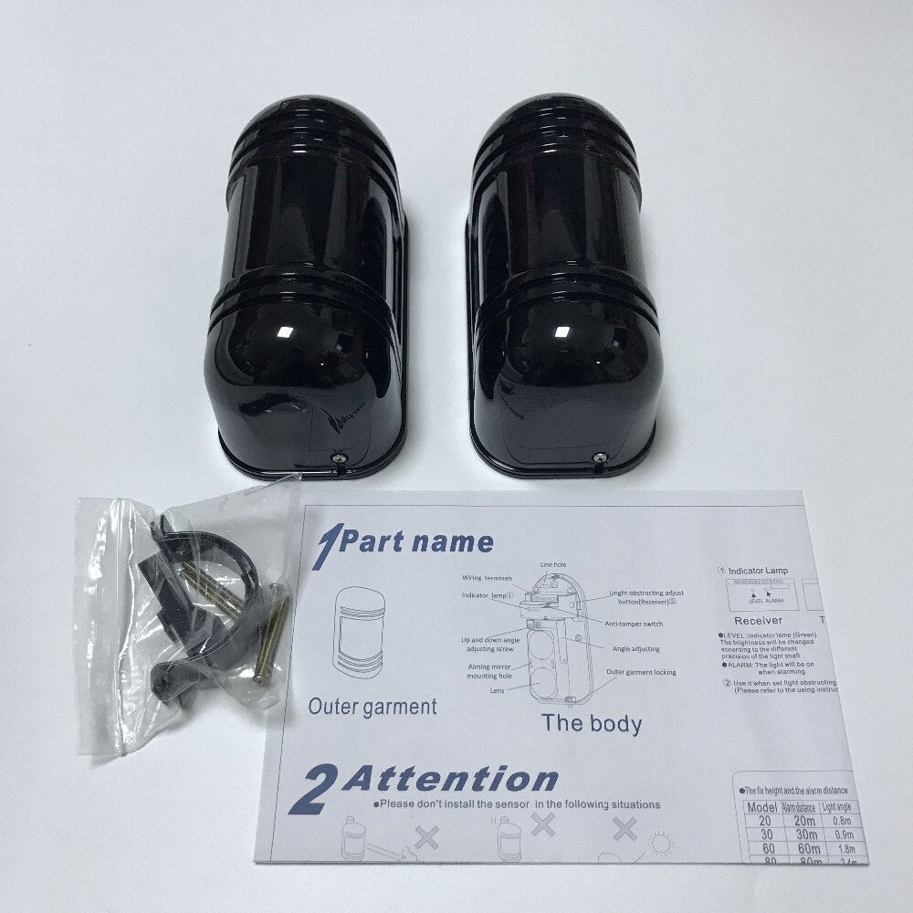 Anti-Rain Infrared Beam Detector Sensor Window Wall Barrier Detector 2 Beam